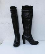 Très jolies hautes bottes en cuir noir Jonak 38, Enlèvement ou Envoi, Comme neuf, Jonak, Bottes hautes
