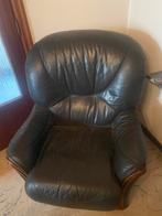 Leren zetel, Huis en Inrichting, Fauteuils, Ophalen, Zo goed als nieuw