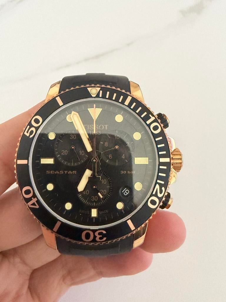 Montre tissot seastar 1000 chronograph avec garantie digital, Ophalen, Zo goed als nieuw