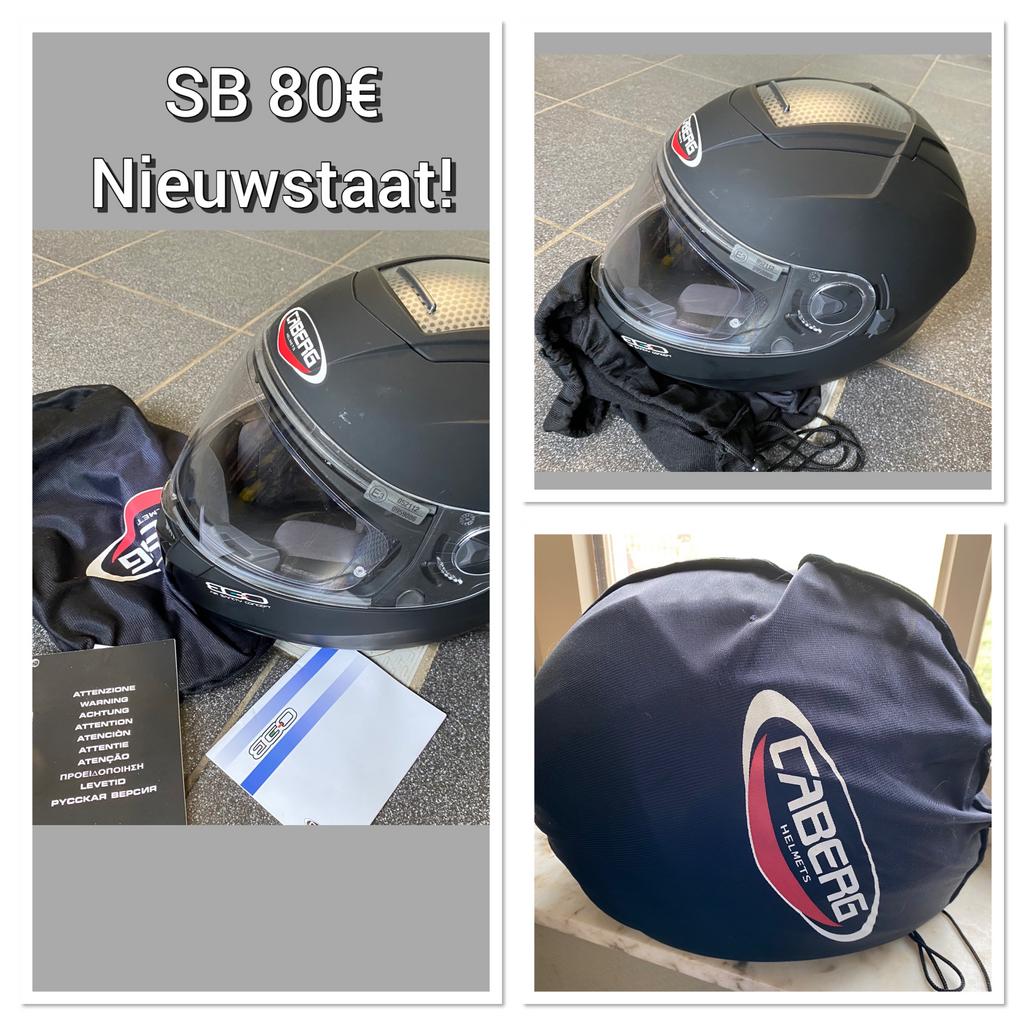 Zwart matte helm M nieuwstaat Caberg, Motoren, Kleding | Motorhelmen, Ophalen, M