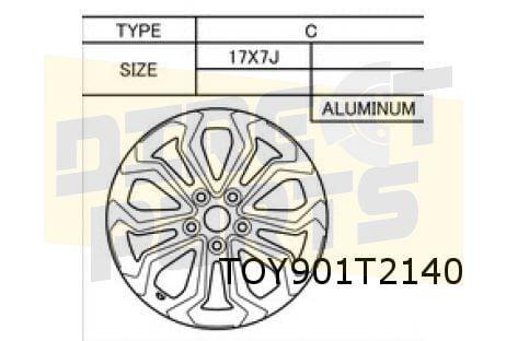 Toyota Yaris Cross velg alu. 7J x 17" type "First Edition" (, Neuf, -, Véhicule de tourisme, -