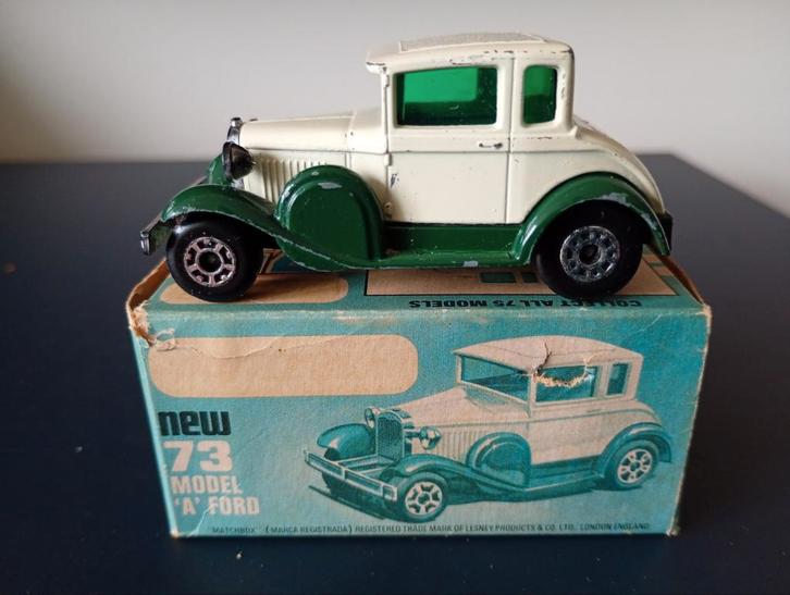 Lesney Matchbox Superfast #73 Model A Ford in doosje, Hobby en Vrije tijd, Modelauto's | Overige schalen, Ophalen of Verzenden