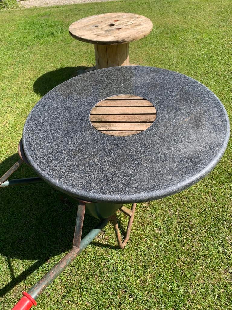 Marmeren blad 90cm diameter, Ophalen, Zo goed als nieuw, Rond