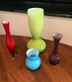 Disign vaasjes in Empoli glas (Italie), Antiquités & Art, Antiquités | Verre & Cristal, Enlèvement ou Envoi