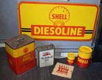 plaque émaillée bidon huile shell mobiloil, Collections, Marques & Objets publicitaires, Enlèvement, Utilisé, Panneau publicitaire