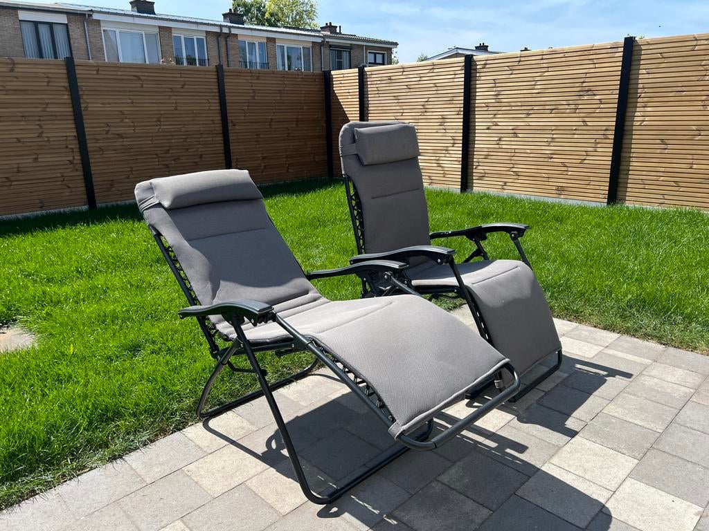 Relaxstoelen, Jardin & Terrasse, Chaises de jardin, Enlèvement, Comme neuf, Métal, Pliant