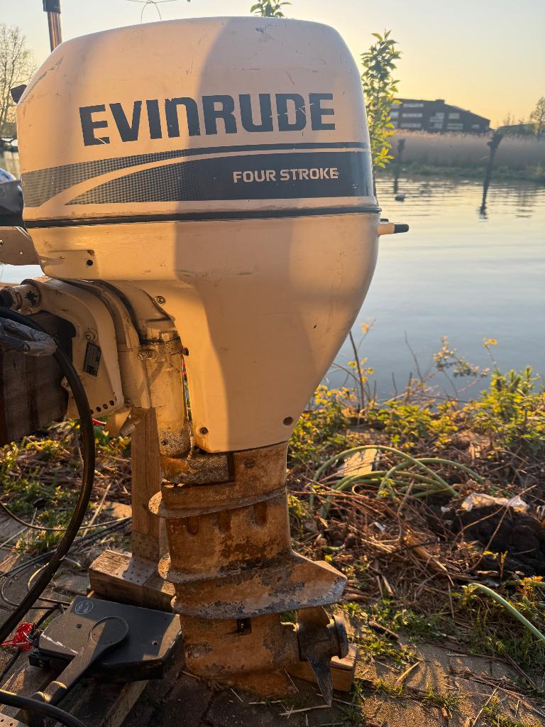 Evinrude 15pk 4tank langstaart, Ophalen, Gebruikt, Motor en Techniek, Motorboot