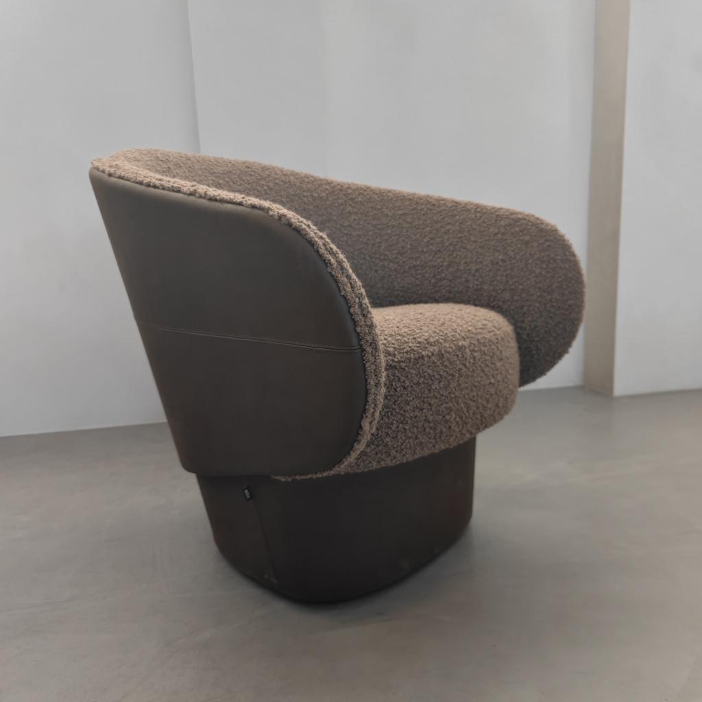 COR Roc Fauteuil – Mokka Leder en schapenvacht bekleding, Antiek en Kunst, Antiek | Meubels | Stoelen en Sofa's, Ophalen of Verzenden