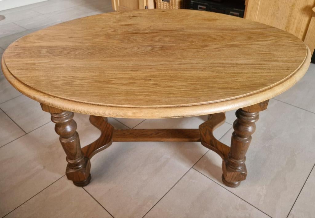 Salontafel : massief eik, Ophalen, Ovaal