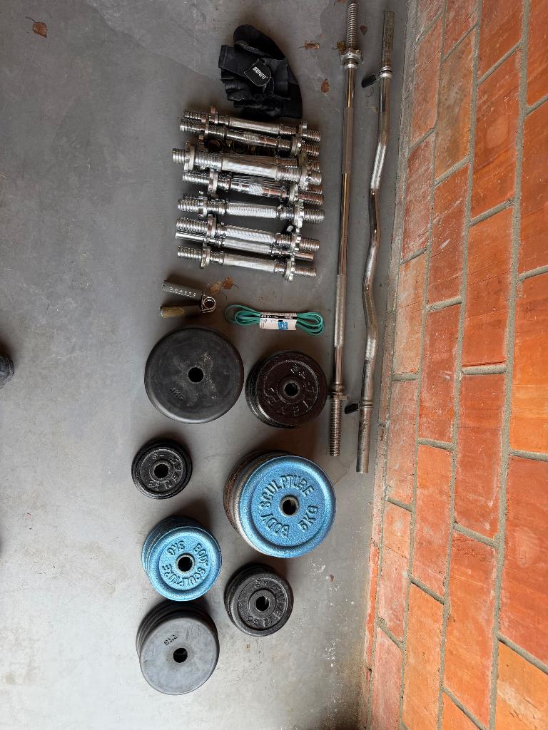 Gewichten om thuis te trainen, Sports & Fitness, Équipement de fitness, Enlèvement, Utilisé, Bras, Plaques d'haltères