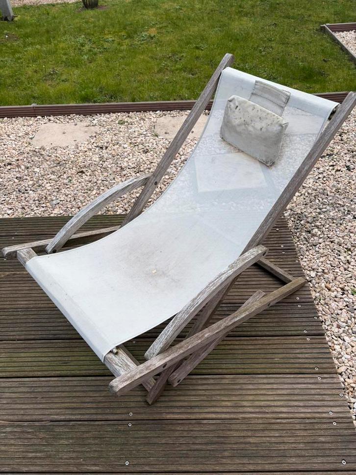GRATIS: Royal Botania Ligstoel, Tuin en Terras, Ligbedden, Gebruikt, Hout, Inklapbaar, Ophalen