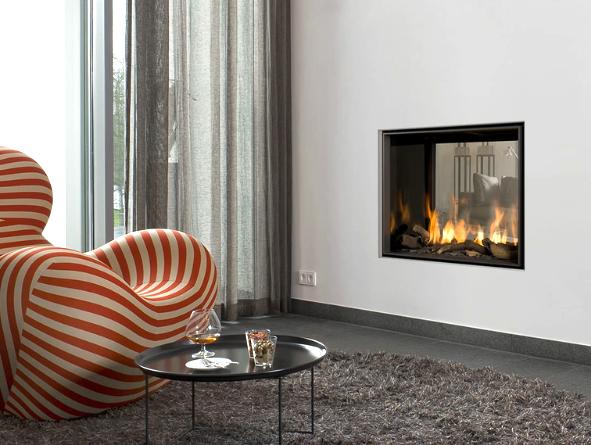 PROMO Bellfires foyer à gaz Double Face Derby Large Tunnel 3, Enlèvement ou Envoi, Neuf, Encastré, Cheminée au gaz