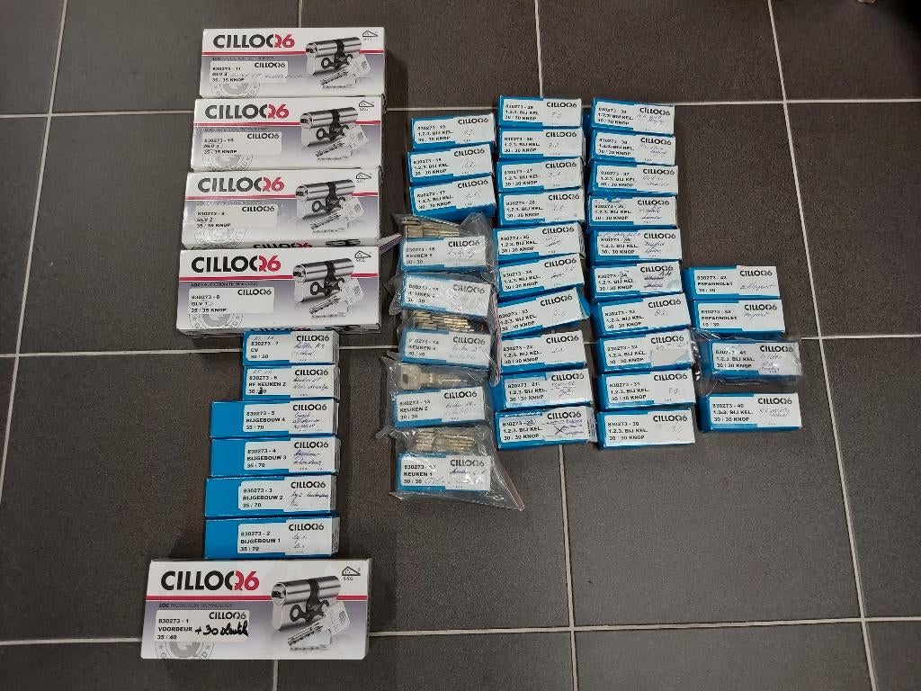 43x CILLOQ Q6 veiligheidscilinders SKG***  met sluitplan, Enlèvement, Comme neuf