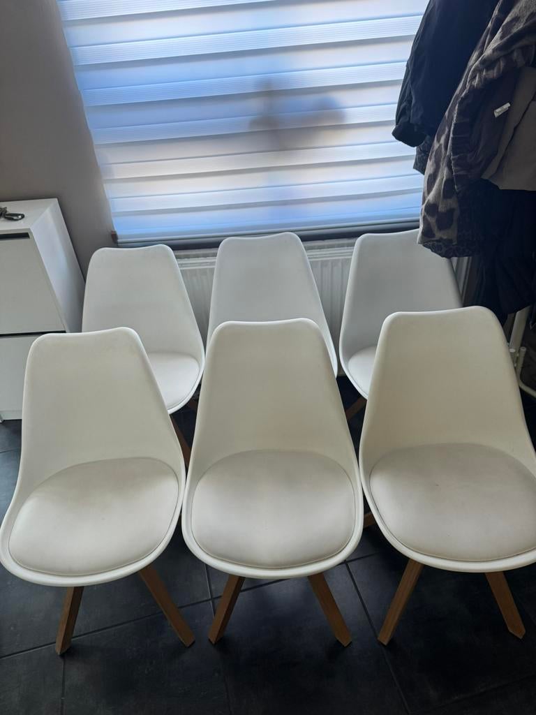 6 chaises blanche, Ophalen, Zo goed als nieuw