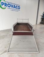 Dubbelasser 750kg keuringsvrij met oprijklep, Ophalen, Zo goed als nieuw