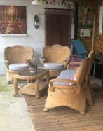 Rotan salon buiten/veranda, Tuin en Terras, Ophalen, Gebruikt, Rotan, 6 zitplaatsen