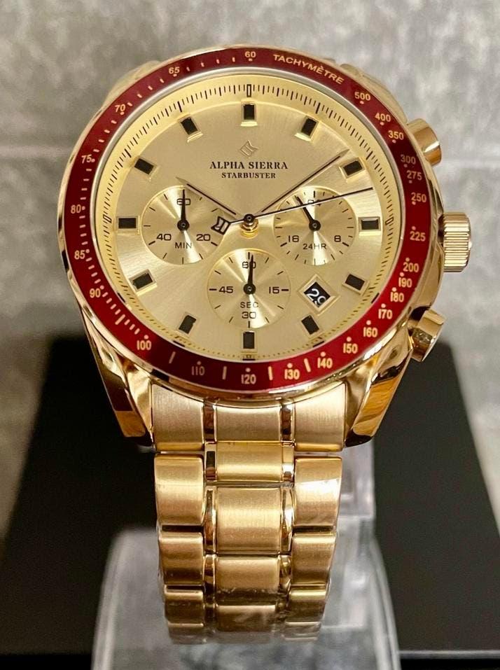 ALPHA SIERRA STARBUSTER SPORTS CHRONO VAUT399€! 💯%NOUVEAU !, Bijoux, Sacs & Beauté, Montres de sport, Neuf, Enlèvement ou Envoi