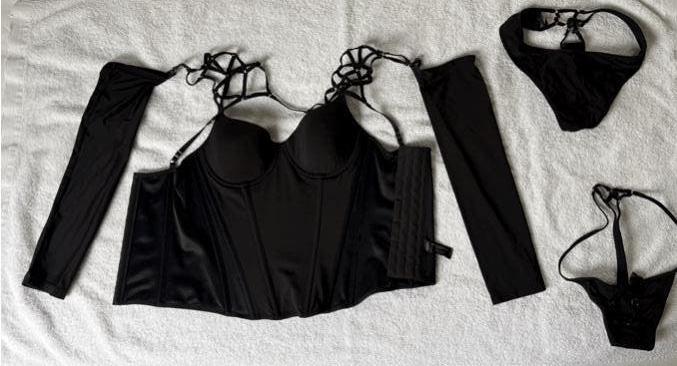 Buste/Corset met 2 slips en 2 mouwstukken - Marlies Dekkers, MARLIES DEKKERS, Ophalen of Verzenden, Zwart, Overige typen