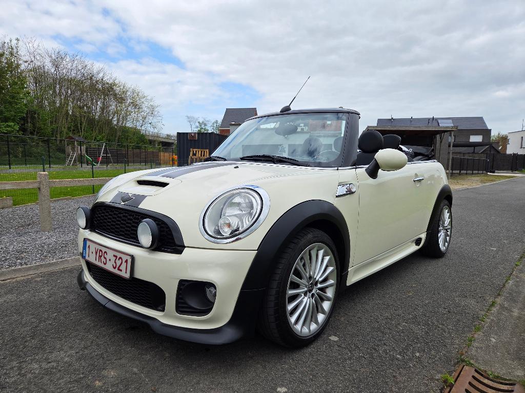 Mini Cooper S Cabrio - 2010 - 58.000km - onderhoudshistoriek, Auto's, Mini, Voorwielaandrijving, Zwart, 4 cilinders, Cabriolet