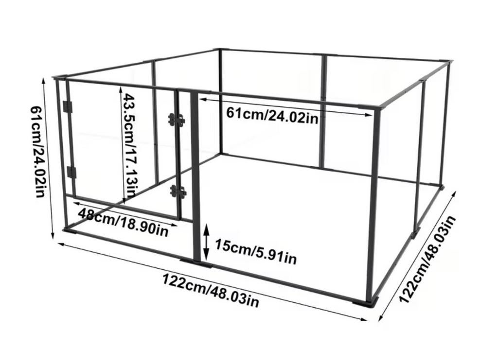 Honden playpen Plexiglass, Ophalen, Zo goed als nieuw