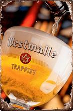 Panneau métallique Westmalle Trappist - vintage Mancave, Collections, Enlèvement ou Envoi, Neuf, Panneau, Plaque ou Plaquette publicitaire