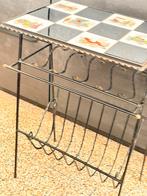 Table vintage forgé & céramique style Belarti porte-revues, Maison & Meubles, Enlèvement, Comme neuf