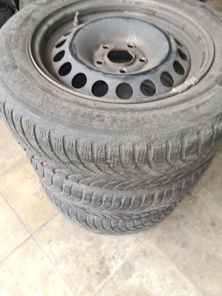 4 velgen + 195 65 15 banden te koop, Ophalen, Gebruikt, 15 inch, Winterbanden