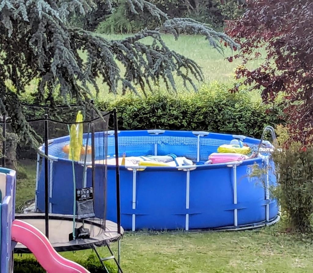 Piscine tubulaire INTEX ronde 4,57mx1,22m + accessoires, Jardin & Terrasse, Piscines