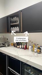 2 inox opbergkasten—zwart gewrapt.., Ophalen, Zo goed als nieuw