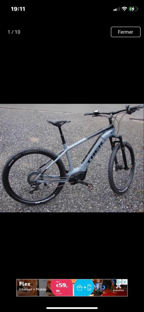 Vtt electrique trek, Vélos & Vélomoteurs, Vélos électriques, Utilisé, Autres marques, 50 km par batterie ou plus, Enlèvement