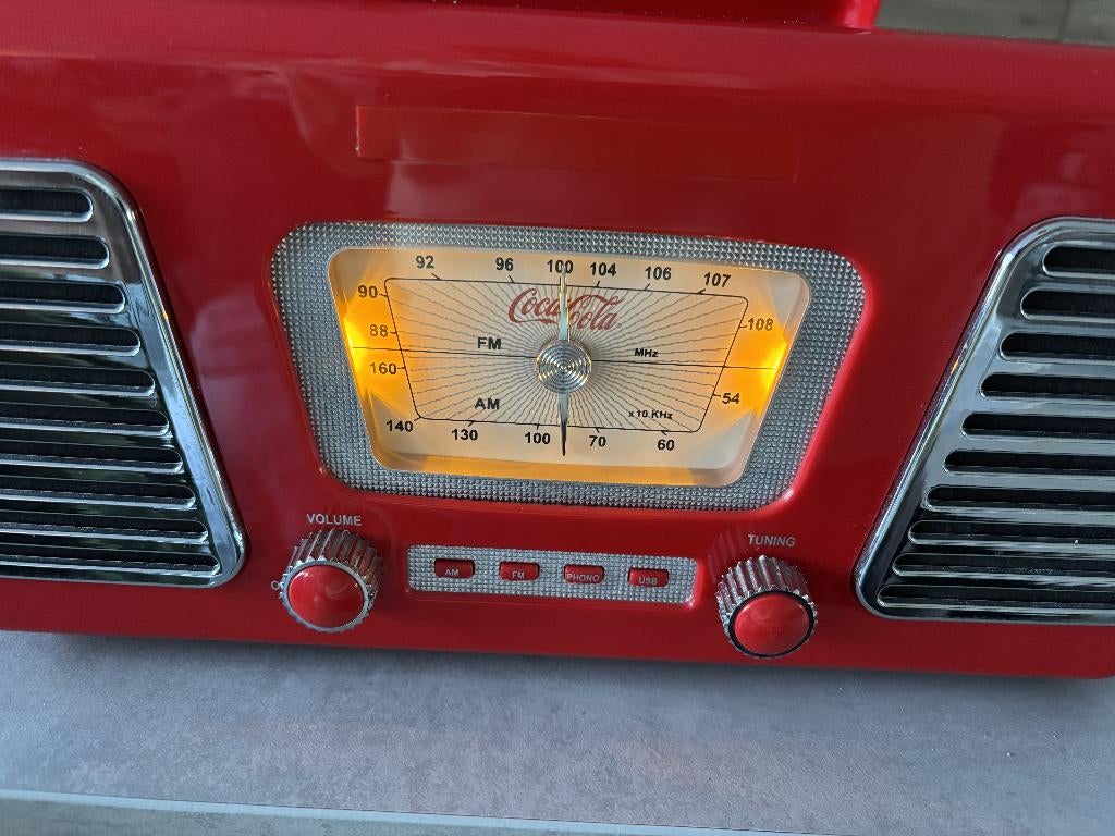 Coca cola zeldzame record player, Ophalen, Zo goed als nieuw, Gebruiksvoorwerp