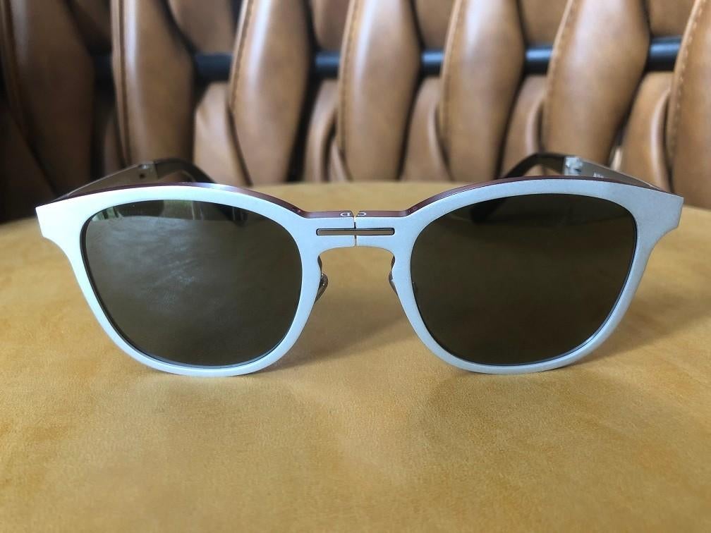 NIEUWE Dior Homme heren vouwbare zonnebril zilver rood, Autres marques, Enlèvement ou Envoi, Lunettes de soleil, Neuf
