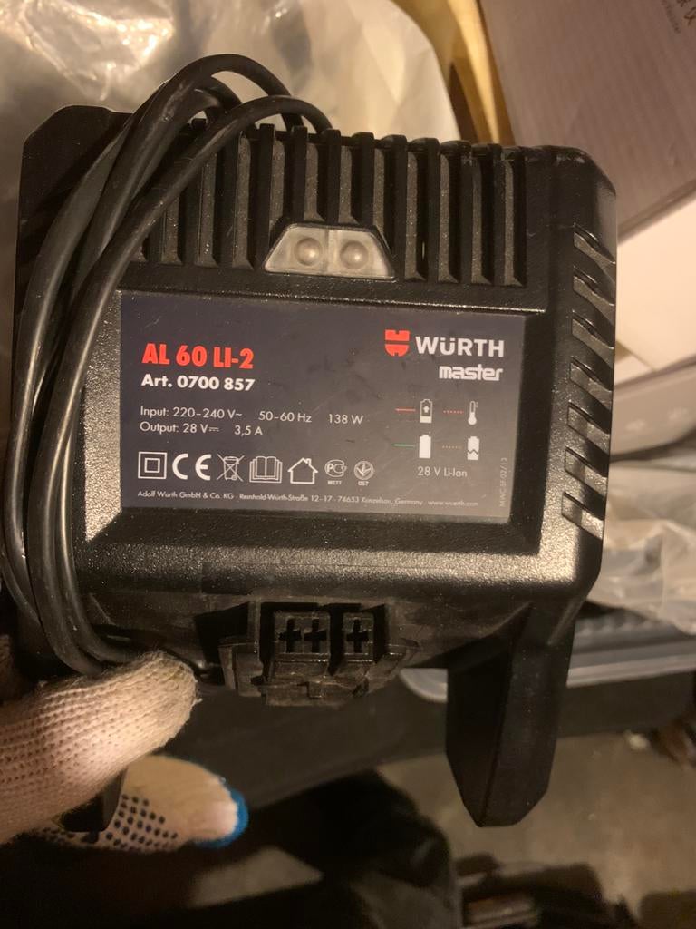 Originele lader WURTH, Ophalen