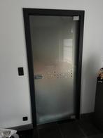 porte vitrée et porte intérieure en bois gris anthracite, Bricolage & Construction, Porte intérieure, Enlèvement, Verre, 200 à 215 cm