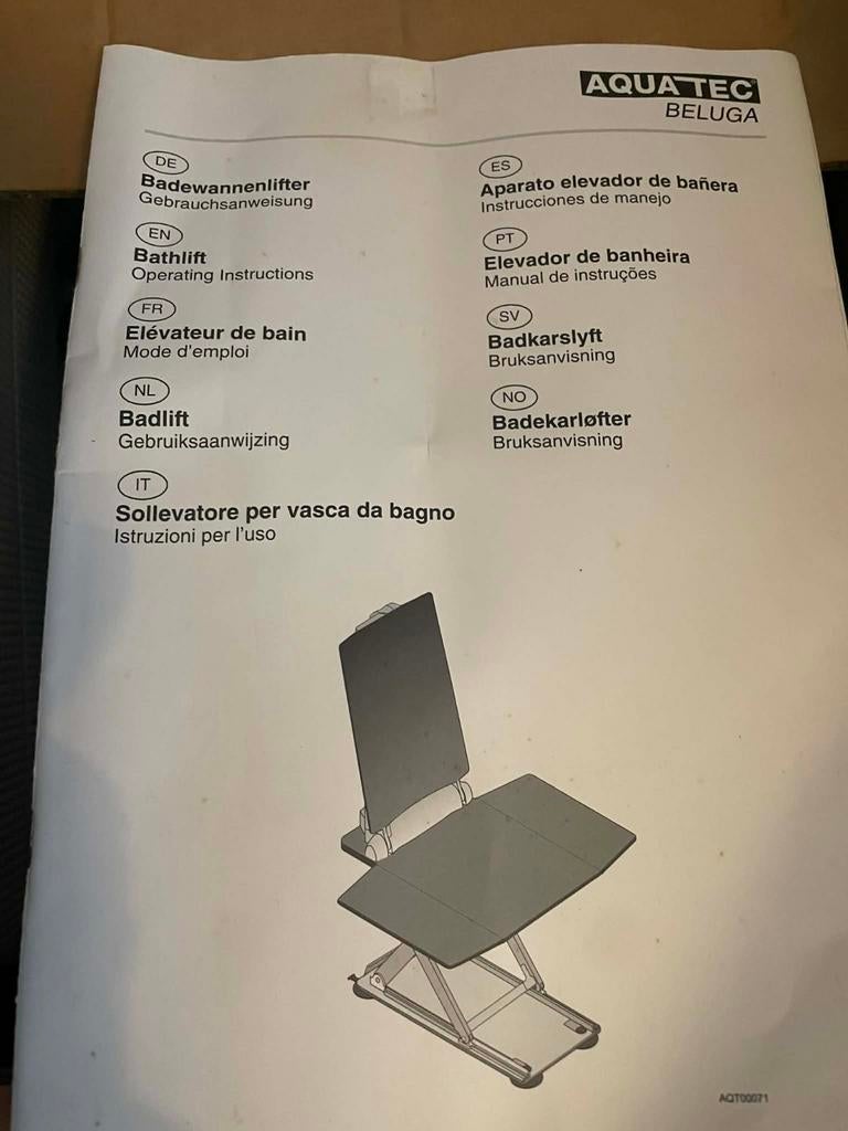 Élévateur de bain, Enlèvement