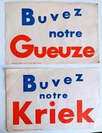 2 belles affiches GUEUZE et KRIEK  anciennes, Enlèvement ou Envoi