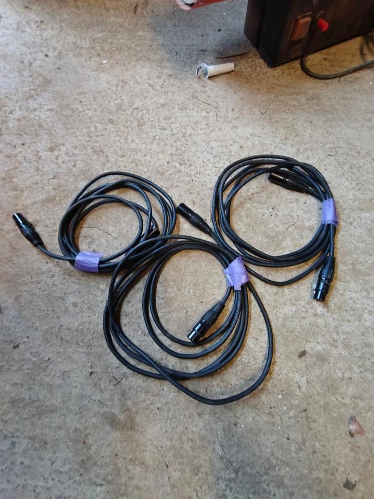 Xlr kabels 5m 3 stuks, Muziek en Instrumenten, Ophalen of Verzenden