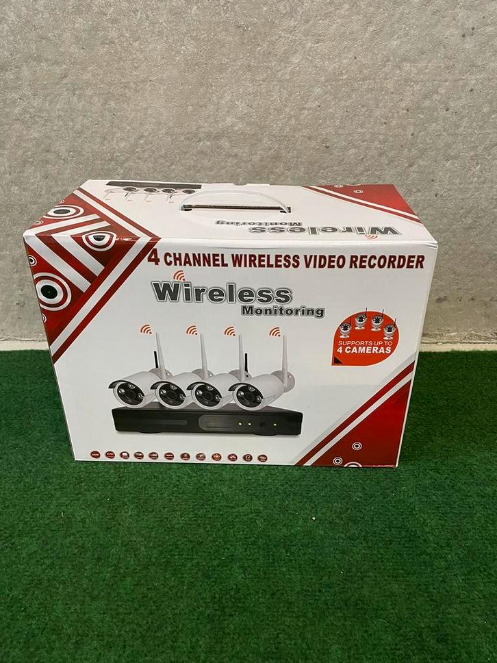 Nieuwe 5MP draadloze beveiligingscamera set met 4 camera’s, TV, Hi-fi & Vidéo, Caméras de surveillance, Neuf, Caméra d'intérieur