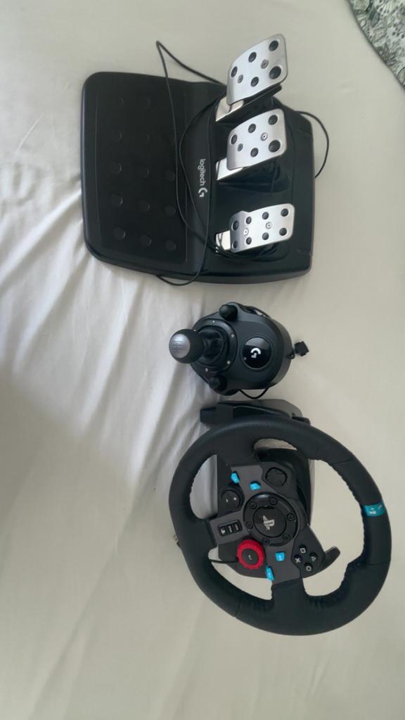 Logitech stuur + pedalen + shifter, Games en Spelcomputers, Ophalen, 1 speler, Racen en Vliegen, Zo goed als nieuw