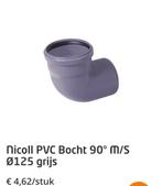 Drain PVC Nicoll neuf diamètre 125, Bricolage & Construction, Enlèvement, Comme neuf, PVC, Évacuation