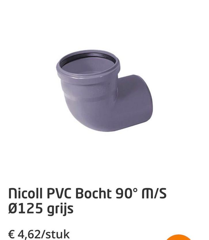 Nicoll pvc afvoer nieuw 125 diameter, Doe-het-zelf en Bouw, Buizen en Afvoer, Zo goed als nieuw, Afvoer, PVC, Ophalen