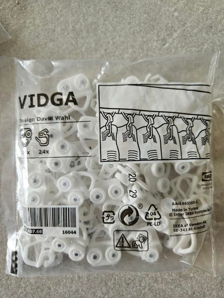 Vigda gordijn gliders 4 pakjes van 24 stuks, Ophalen