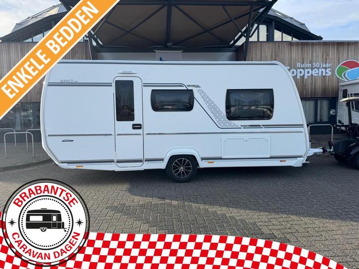 Fendt Bianco Activ 465 SGE 2026 NIEUW BINNEN!, Caravans en Kamperen, Caravans, tot en met 2, 1250 - 1500 kg, Treinzit, Fendt, 2 aparte bedden