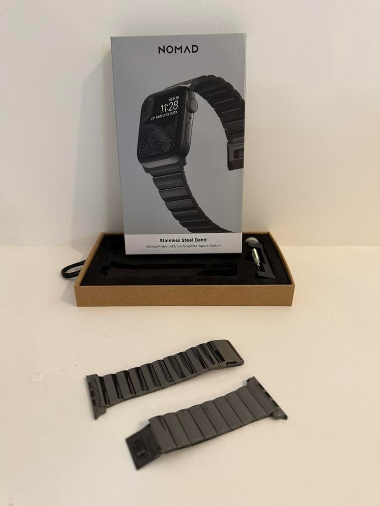 Nomad Stainless Steel armband voor Apple Watch, Télécoms, Téléphonie mobile | Apple iPhone, Comme neuf, Enlèvement