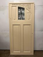 Oude antieke houten buiten voordeur, Doe-het-zelf en Bouw, Ophalen, Gebruikt, 80 tot 100 cm, Buitendeur