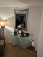 Console en verre et miroir, Maison & Meubles, Enlèvement, Utilisé