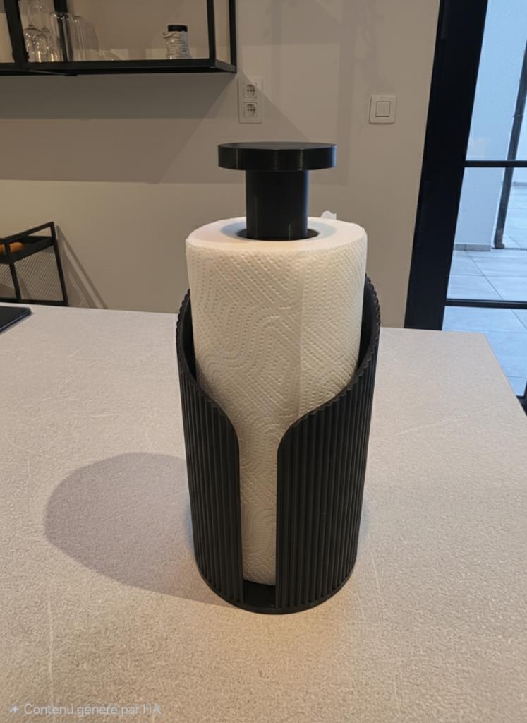 Porte Essuie-Tout Design noir - Style Minimaliste Moderne, Maison & Meubles, Cuisine | Ustensiles de cuisine, Neuf, Envoi