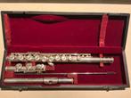 Dwarsfluit van het merk Jupiter met verzilverde buitenkant, Ophalen of Verzenden, Gebruikt, Dwarsfluit, Met koffer of tas