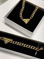 Armband en ketting set. Dames, Ophalen of Verzenden, Nieuw, Goud, Staal