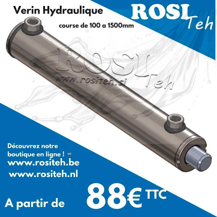 Vérin hydraulique double effet, STANDARD - de 100 à 1500 mm, Divers, Divers Autre, Neuf, Envoi